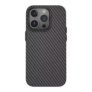 Magnetic Carbon Fiber Aramid Texture Slim Dry Hard PC Phone Cover Resin Carbon Fiber Phone Case For IPhone 12 13 14 15 Pro Max