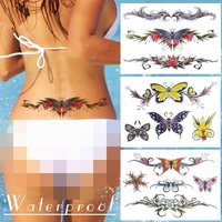 Autocollants de tatouage sexy pour le nombril féminin, tatouages temporaires amusants pour couvrir la taille, tatouage féminin imperméable pour femmes et filles
