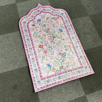 Alfombra de oración musulmana, alfombra de oración de terciopelo Extra grueso turco islámico, alfombra de oración portátil para mujeres, hombres, grandes regalos de Ramadán