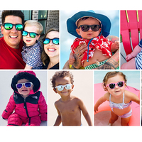 Lunettes de soleil pour enfants en TPEE incassable, matériau sûr, design personnalisé, pour bébés et tout-petits – Vente chaude
