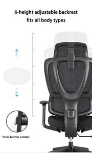 Chaise de bureau avec oreiller de soutien lombaire en maille Design réglable à dossier haut pour la maison et les utilisateurs obèses Qualité supérieure - Product Image 4