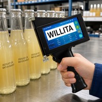 Máquina de Codificación de Inyección de Tinta Portátil de Doble Cabezal Willita, Impresión Multilínea para Etiquetado de Productos en el Hogar y la Tienda