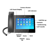 Gxv3480 IP Video điện thoại với hệ thống Android và 8 inch 10-point màn hình cảm ứng IPS LCD, 16 SIP tài khoản và <span class=keywords><strong>Wifi</strong></span> BT - Product Image 4