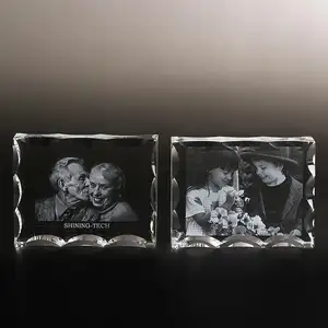 Честь Кристалл Новое поступление любовь подарок кристалл фото 3d лазерный зубчатый Кристалл семья фото пустые