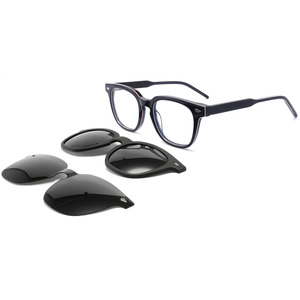Gafas de sol con clip magnéticas de dos tonos cuadradas a la moda, Gafas de bloqueo de luz azul, Gafas Lunettes De Soleil - Product Image 2