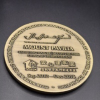 Médaille commémorative en métal à relief profond personnalisée, finition antique, pièce gaufrée, approvisionnement en gros pour souvenir de développement immobilier