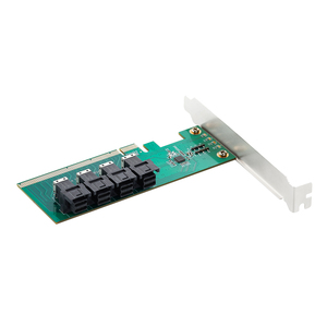 PCIe Gen3 x16 4 NVMe U.2 SFF-8643 Mini SAS HD (SFF-8643) dört Port adaptörü kart desteği Win10 - Product Image 2