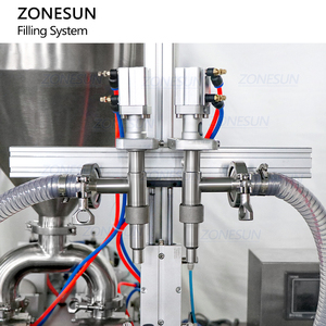 ZONESUN ZS-DTPT2 Automatic Honey Jam Ketchup Filler Glass Bottle Shampoo Lotion Paste <strong>Filling</strong> <strong>Machine</strong> <strong>With</strong> Mixing Tank - Product Image 2