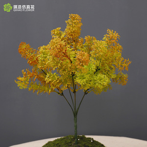 Qihao Artificial Bird's Nest Grass 6-Head Plastic Green Plant High Simulation Indoor Home Decor - Product Image 4