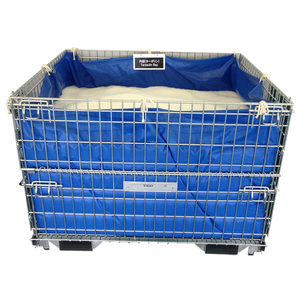 Galvanized Large Folding Heavy Duty Wire Mesh Container Stainless Steel Food Container
