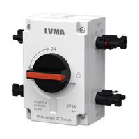 Interrupteurs de déconnexion solaires LVMA 1000V 1500V 32A DC étanches IP66 pour système photovoltaïque, isolateur 4 pôles avec connecteur solaire