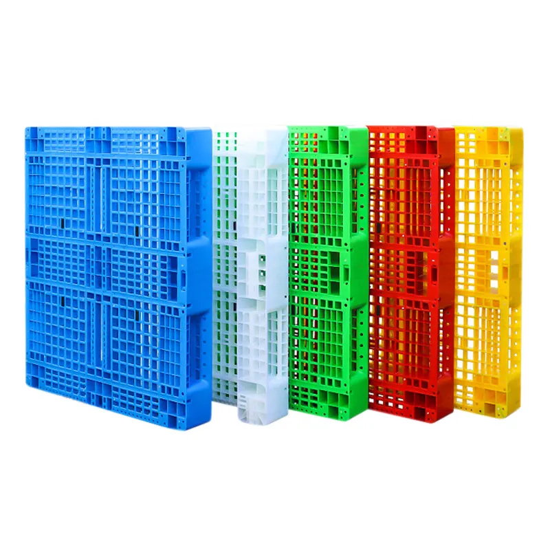 China Industrie Magazijn Nestbaar Stapelbaar Plastic Hdpe Pallet Ith Stalen Versterking Spuitgietmatrijs Gegoten Pallet