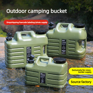 Réservoir d'eau portable PE pour camping en plein air, seau pour voiture avec robinet, <span class=keywords><strong>sac</strong></span> de stockage d'eau minérale pure de forme carrée - Product Image 3