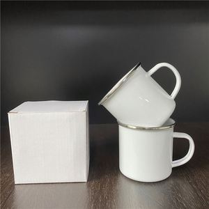 Mug de voyage émaillé durable 11oz 12oz, Tasses de camping en émail pour impression par transfert thermique - Product Image 1