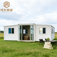 Maison conteneur préfabriquée de luxe de 20 pieds, extensible, mini-maison mobile modulaire préfabriquée avec 2 chambres pour bureau