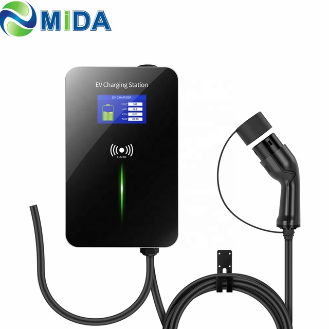 3Phase 32Amp 22KW EV Charging Station WIFI APP Type 2 EV Plug Car Charger Wallbox