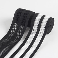 Filet de football en crochet avec bande élastique en nylon et spandex, respirant et très élastique pour vêtements, option logo personnalisé