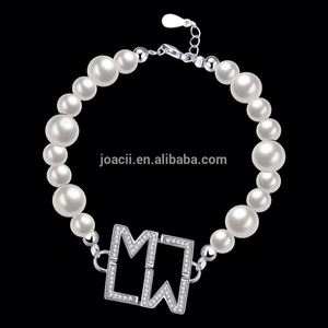 Joacii hecho con cuentas pulsera <span class=keywords><strong>de</strong></span> la joyería <span class=keywords><strong>de</strong></span> la pulsera <span class=keywords><strong>de</strong></span> perlas <span class=keywords><strong>de</strong></span> <span class=keywords><strong>agua</strong></span> dulce con 18K Chapado en plata - Product Image 2