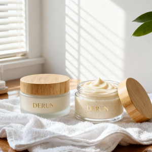 Envases de Vidrio Transparentes Blancos Exfoliantes para Cosméticos, 30g 50g 100g, con Tapas de Bambú, para Crema Facial, Más Vendidos - Product Image 5