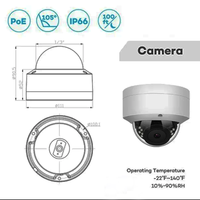 Caméra dôme IP 4K 8MP POE Audio IK10 anti-vandalisme IP66 résistant aux intempéries Hik Nvr conforme Smart Human Vehicle Detection Modern