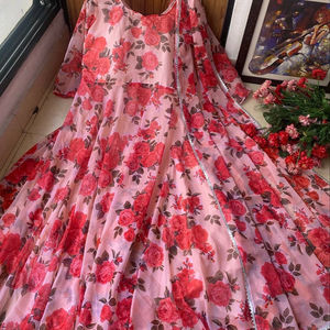 Salwar Kameez traditionnel lourd de créateur pour femmes, tenue ethnique indienne, Anarkali Kurta avec pantalon et dupatta pour femmes et filles - Product Image 1