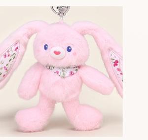 Porte-clés poupée à oreilles de lapin florales mignonnes, cadeau idéal pour les meilleures amies, pendentif de sac pour filles, inspiré d'un jouet en peluche animé - Product Image 3