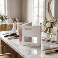 Boîte rigide pour extensions de cheveux sur mesure - Emballage de luxe sur mesure en papier magnétique avec fenêtre pour extensions de cheveux de qualité professionnelle