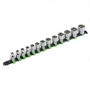 Socket <b>Set</b> 13 <b>Pc</b> Metric Chrome Vanadium Steel With Organizer For Auto Repair Tools - Product Image 2