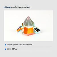 Customized Multi-Color Optical Glass Pyramid Shaped Multi-Faceted Beam-Splitting Prism Unique Product Category