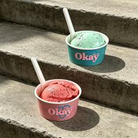 Vaso de helado con diseño personalizado y logotipo, 3oz, 5oz, 8oz, con tapa de papel, diseño gratuito, muestra gratuita de prueba, empaque para helado
