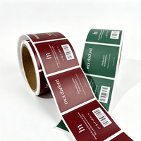 Rouleaux d'étiquettes adhésives en vinyle mat imperméables haut de gamme avec formes personnalisées et couleurs CMYK pour la promotion