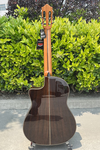 Aiersi Brand High Quality Wholesale All Solid Cedar <b>Top</b> High Gloss Cutaway Classic Guitar for Music Lovers - Product Image 6