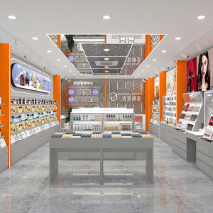 10-YHeS016 vitrine de magasin de cosmétiques gris Galaxy série conception de magasin de parfums pour meubles d'affichage de magasin de soins de la peau - Product Image 1