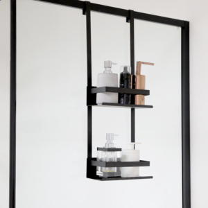 REACH certified Double layers Hotel Shower Storage Organizer shower caddy No Drilling Bathroom Shower Shelves Decorative