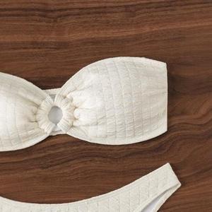 2024 New Deep V <b>Triangle</b> Cup Waist-cinching Sexy Two-Piece <b>Bikini</b> European and American Style <b>Triangle</b> Beach Swimsuit Women's - Product Image 2