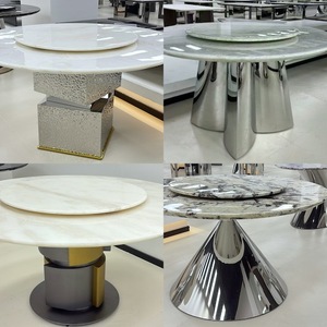Stainless Steel Mirror Finish Dining Table Legs 1.5mm Thick Heavy Duty Contemporary Design For Home Use - Product Image 3