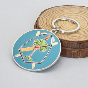 Keychain China Supplier Wholesale Custom Round Shape Souvenir Keyring Enamel Metal Keychain