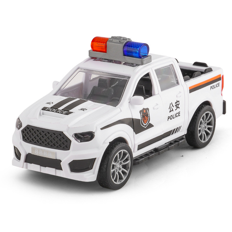 Coche de policía pickup blanco - empaque en bolsa OPP