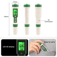 Alat Ukur Multifungsi Digital dengan Lampu Latar Penguji Kualitas Air 2022 Paling Laris Ph/Tds/Ec/Orp/Temperatur 5 In 1 Plastik CN;HEN