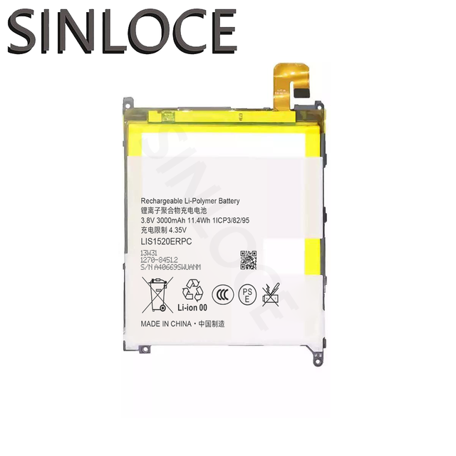3.8V 3000mAh/Replacement Original Mobile Phone Battery LIS1520ERPC for SONY XL39h/XL39/C6833/XperiaZ Ultra