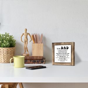 DIY Wooden Dad Sign Decorative Plaque with Sentimental Poem for Father's Day Gift - Product Image 4