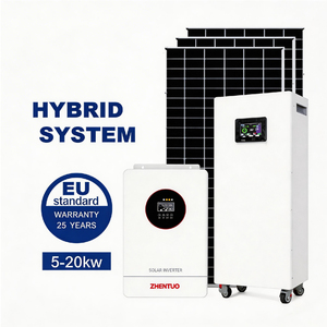 Ready Ship Off-Grid 5KW 10KW 20KW Solar Power System Kit MPPT Pure Sine Wave Lithium <b>Battery</b> Fast Installation Complete System K - Product Image 3