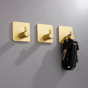 Hot Selling Eco-Friendly Multifunction 304 Stainless Steel Bathroom Use Single <b>Hook</b> in <b>Gold</b> Color <b>Wall</b> <b>Hook</b> for Clothing - Product Image 5