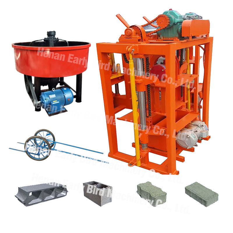 Hot selling small mobile egg laying type simple operation cement concrete brick making machine