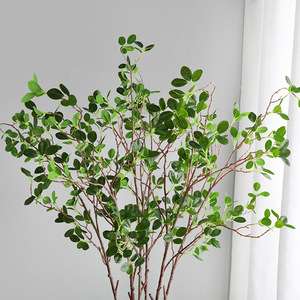 Piante Artificiali in Seta Foglie Verdi Milanese 110cm Fiori in Vaso per Centri Commerciali Decorazioni Casa Matrimoni Fiori Finti - Product Image 3