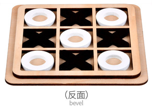 Jouets éducatifs Jeux de société en bois Jeux de société numériques Tic Tac Toe infini pour enfants - Product Image 5