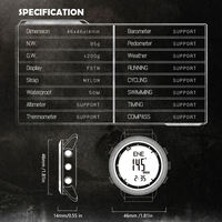 Montre numérique pour homme NORTH EDGE, pour le sport, la course à pied, la natation, avec altimètre, baromètre, boussole, montres pour homme