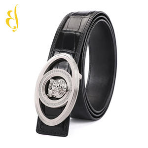 إبزيم تصميم إبداعي مع أحزمة من حجر الراين للرجال مصمم بعلامة تجارية شهيرة من الجلد الطبيعي - Product Image 6