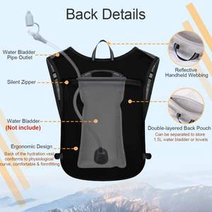 Sac de poitrine léger et réfléchissant pour le cyclisme et la course à pied avec poche de rangement pour téléphone - Product Image 4