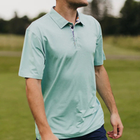 Nouveau Évacuation de l'humidité Grand et Grand Spf50 Tricot Fonctionnel Nouveauté Scandaleuse Brodé Polo de Golf pour Hommes